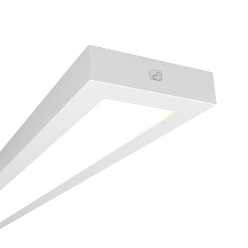 Ansell Lighting AGELED4/M3 Gemini CCT White Fully Enclosed 4ft Emergency Wattage Selectable Surface Linear Luminaire With Microprism Diffuser & Selectable Warm & Cool White LEDs IP20 21/35W 2900Lm-4700Lm 240V Length: 1250mm | Width: 180mm | Depth: 55mm